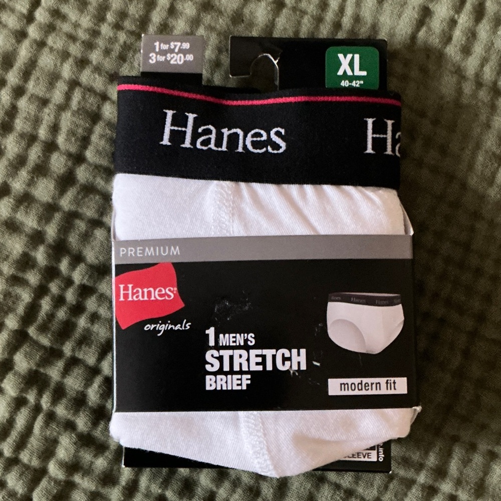 Hanes Men's Premium Stretch Brief - White